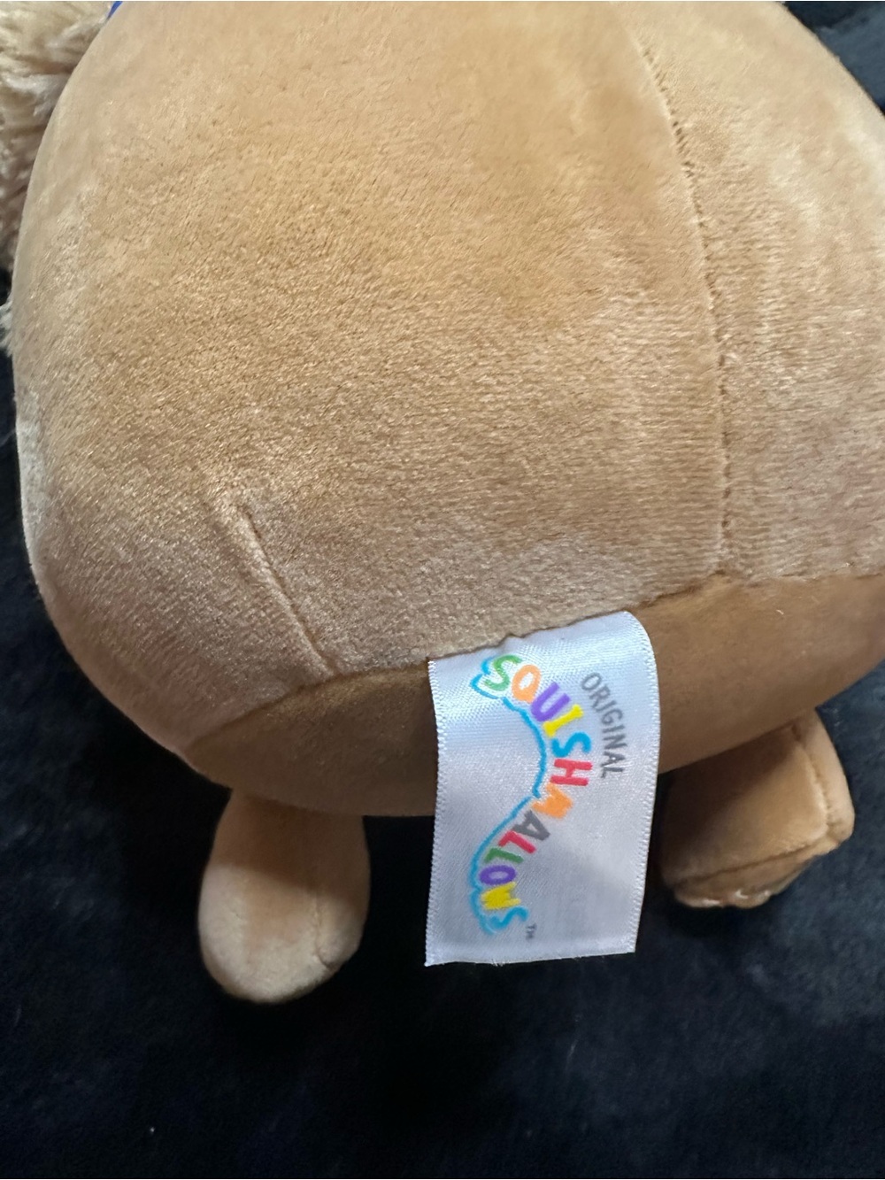 Squishmallow Plush Brown Bigfoot Blue Beanie Hat Stuffed Animal Cute Collectible - Picture 7 of 8